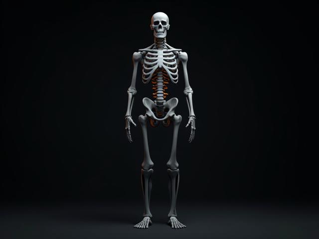 Proceso de rigging de un personaje 3D, mostrando el esqueleto y los controladores de animación.